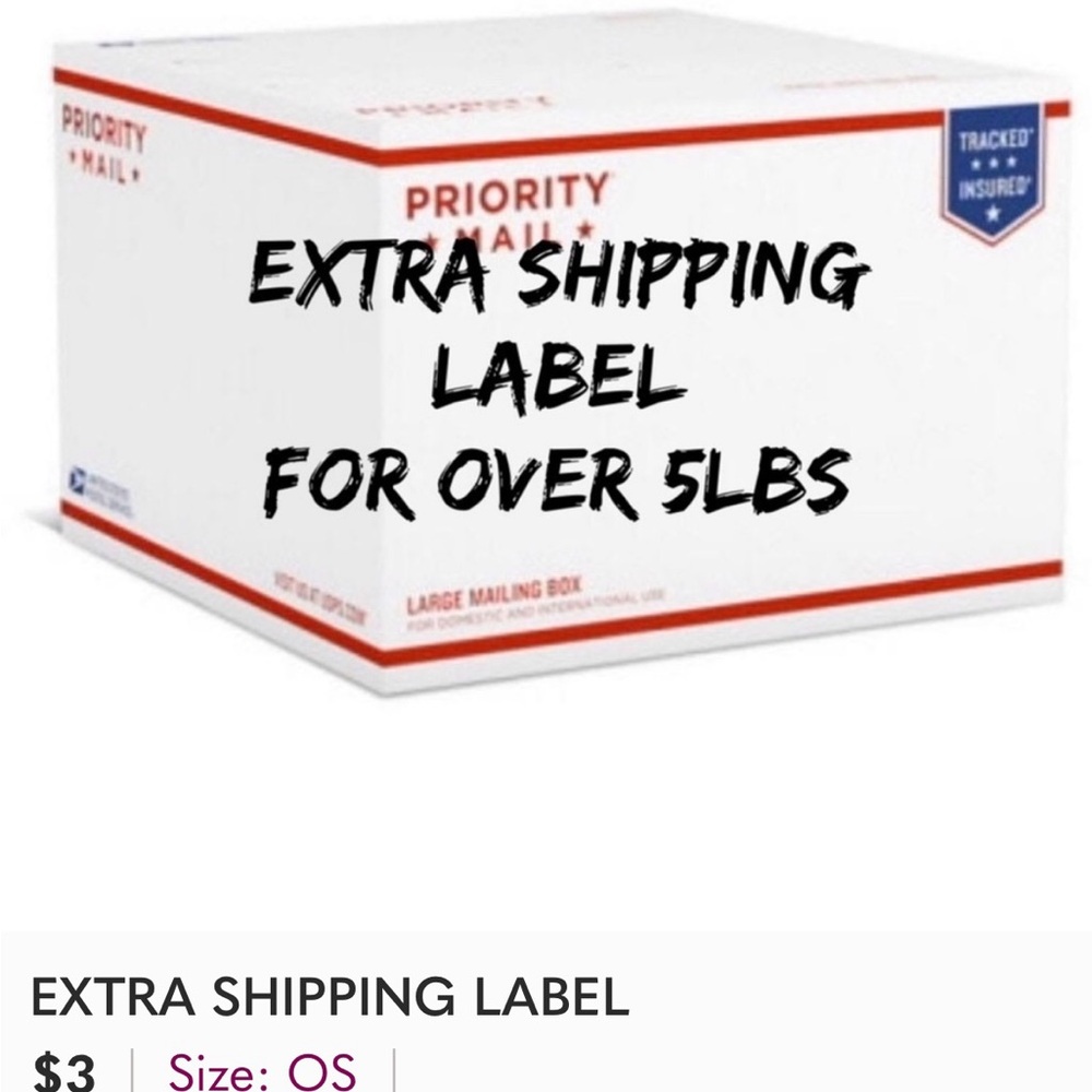 Extra Shipping Label for Over 5lbs